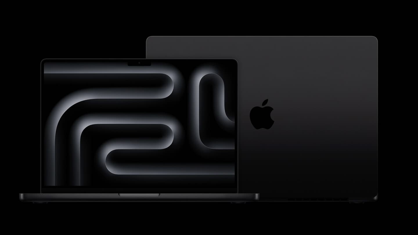 MacBook Pro M3 Pro 16 Space Black — vista superior